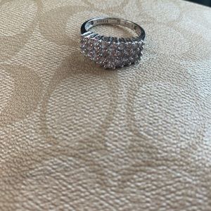 Silver Antique Cubic Zirconia Ring